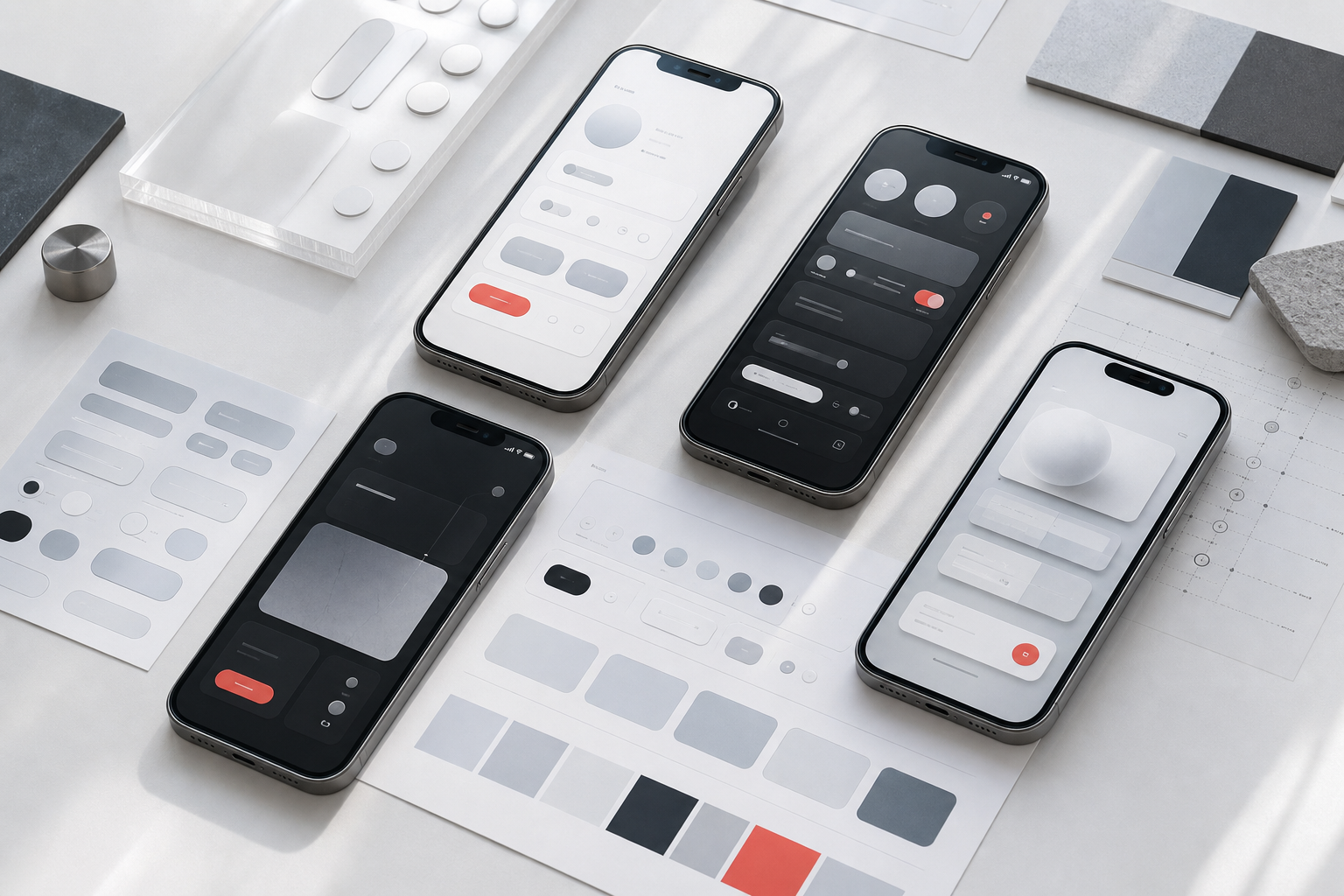 Mobile app design system portfolio cover